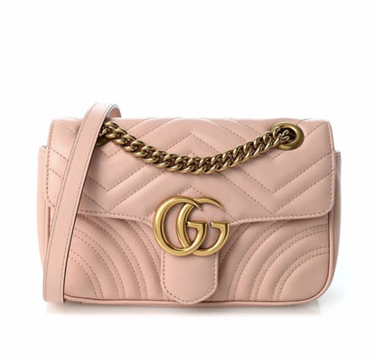 GUCC GG MARMONT PINK COLOUR WITH OG MAGNET BOX & DUST COVER HEAVY PREMIUIM QUALITY 1732