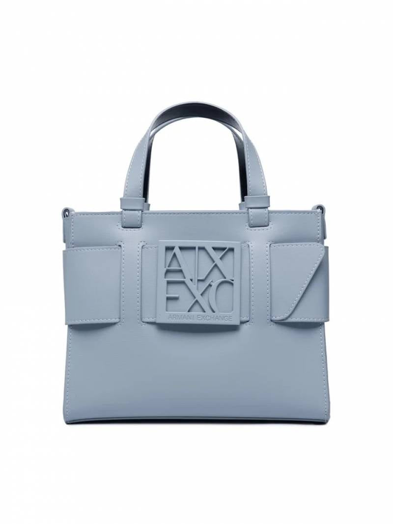 ARMA_I LARGE LOGO PLACKET SATCHEL HAND BAG WITH DUST BAG & CARRY BAG  - 1776