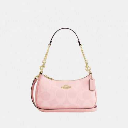 COAC TERI SHOULDER BAG SOFT PINK WITH BOX BILL & DUST BAG-C08821
