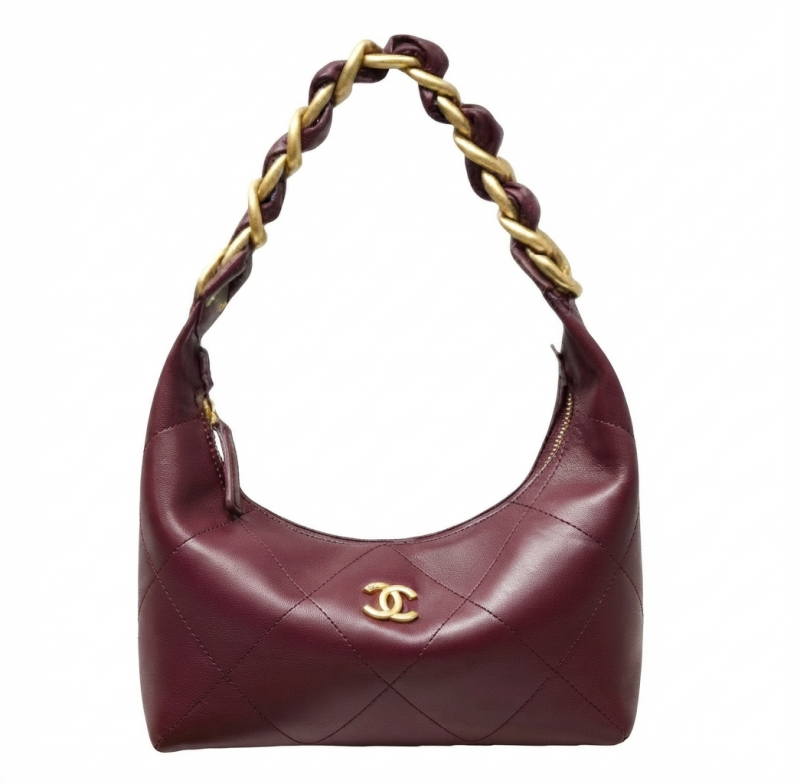 Chane Quilted Maxi Hobo Bag With Box And Dust Bag-251013
