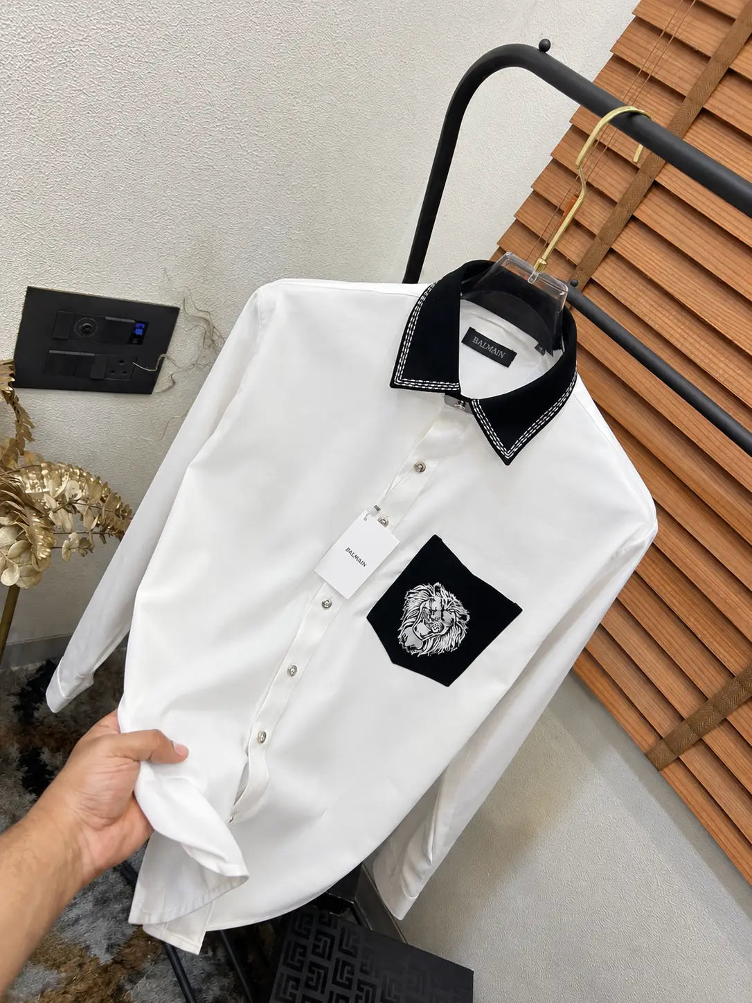 Balmai_n Designer Italian Imported Premium Partywear Shirt With OG Box (DN 649)