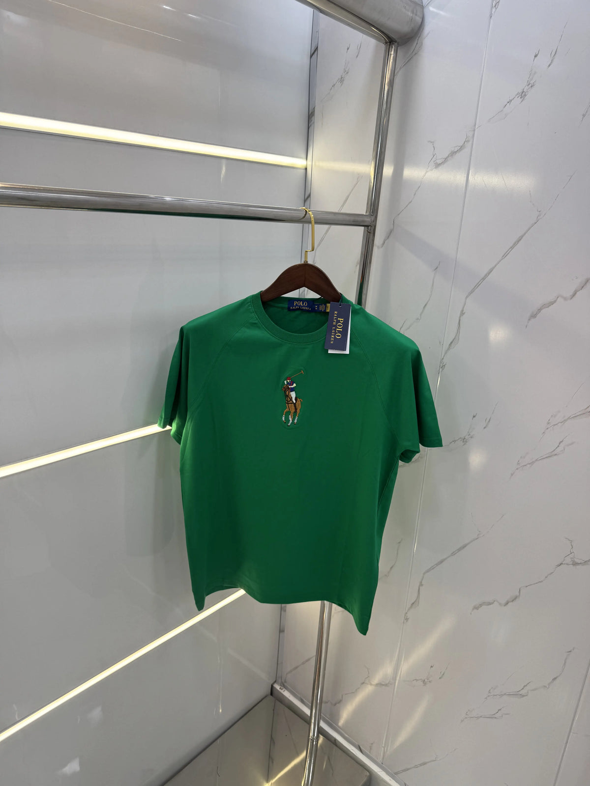 Ralp h Lauren Green Embroidery Logo premium Polo T-shirt