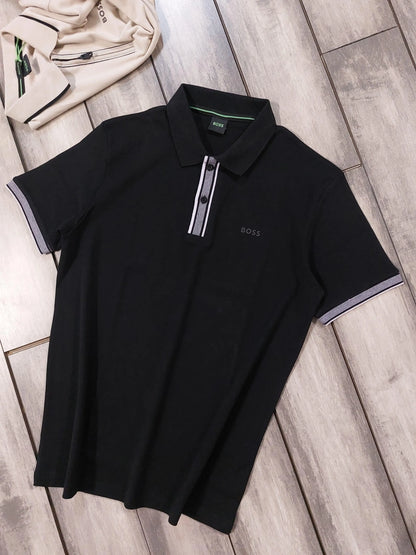 Hugo Bos s Black Logo Work Premium Polo T-shirt