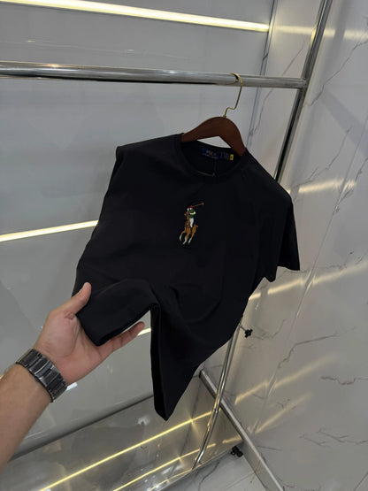Ralp h Lauren Balck Embroidery Logo premium Polo T-shirt