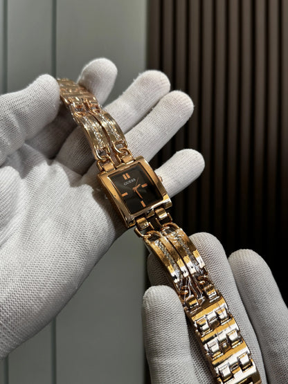 Gues s RoseGold Black Premium Ladies Watch