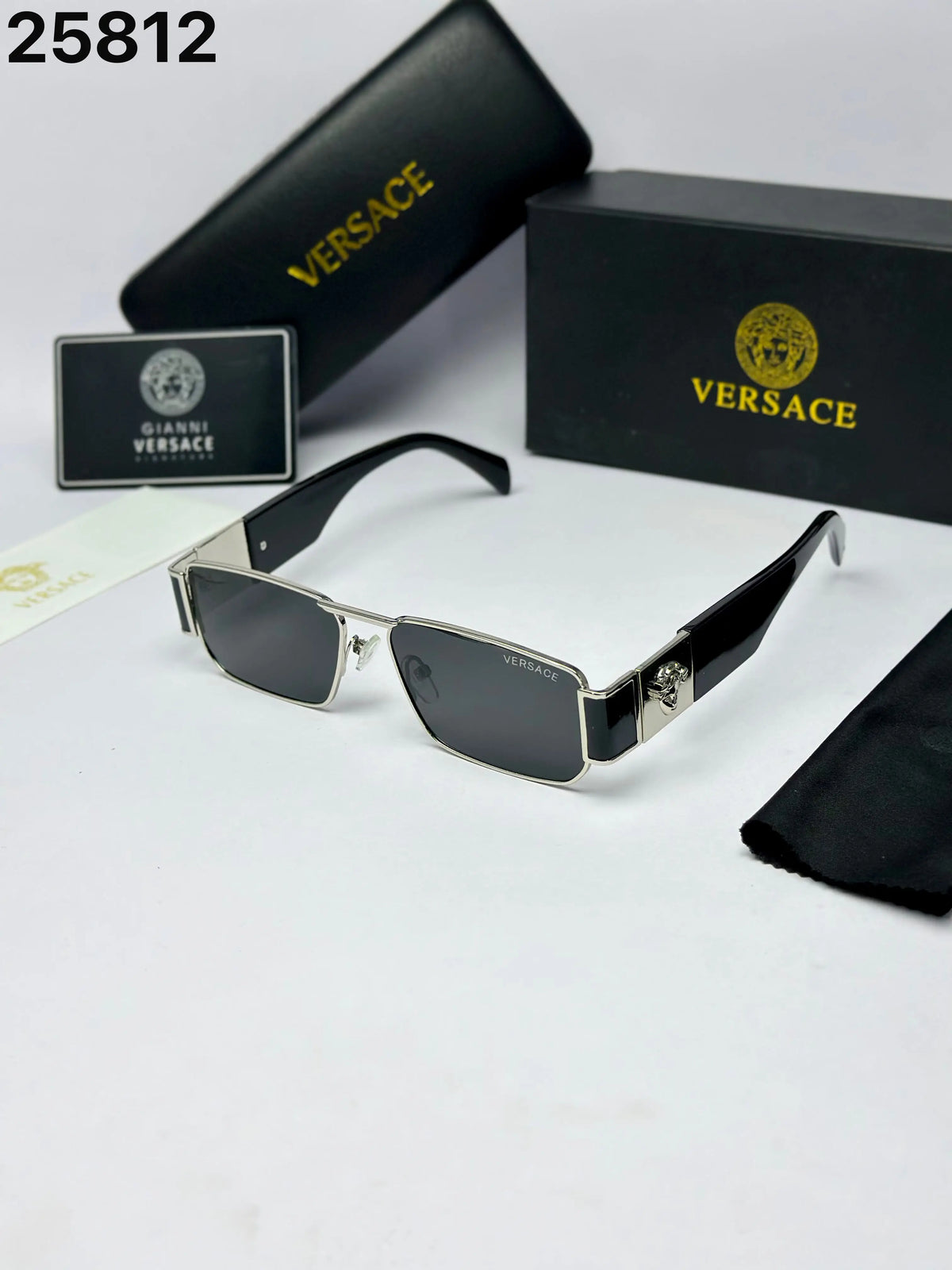 Versace 25812 Silver Black