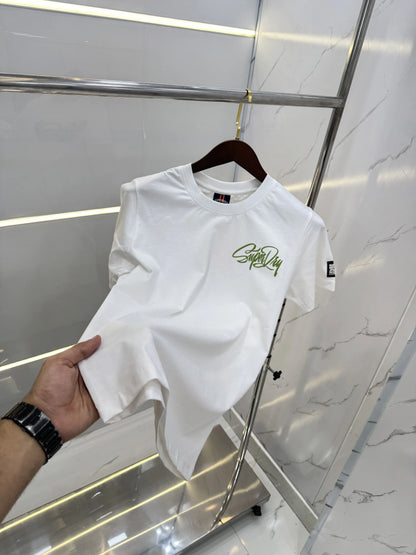 Superdr y White Logo Work Premium T-Shirt