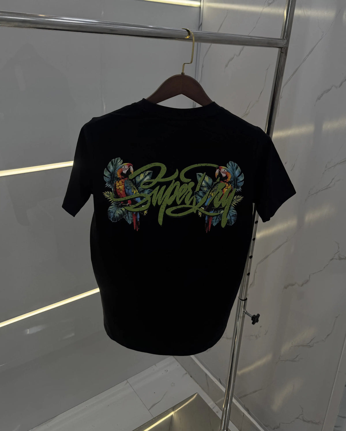 Superdr y Black Logo Work Premium T-Shirt