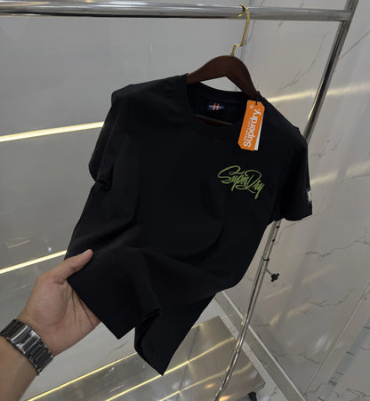 Superdr y Black Logo Work Premium T-Shirt