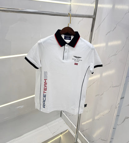 Hacket White Logo Work Premium Polo T-Shirt