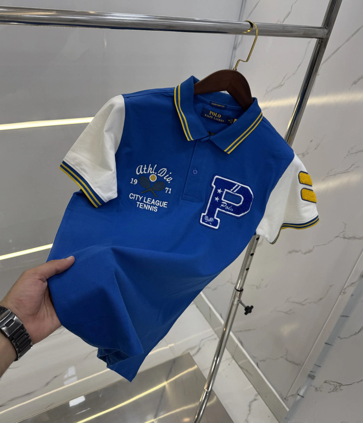 Ralph Laure n Blue Embroidery Logo premium Polo T-shirt