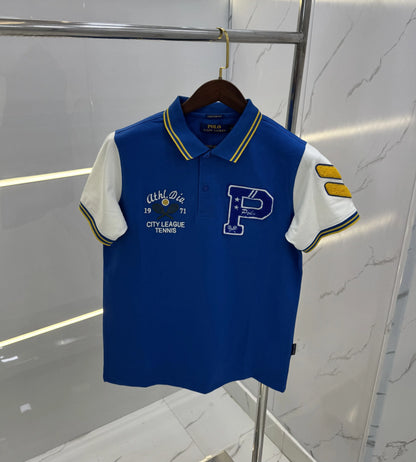 Ralph Laure n Blue Embroidery Logo premium Polo T-shirt