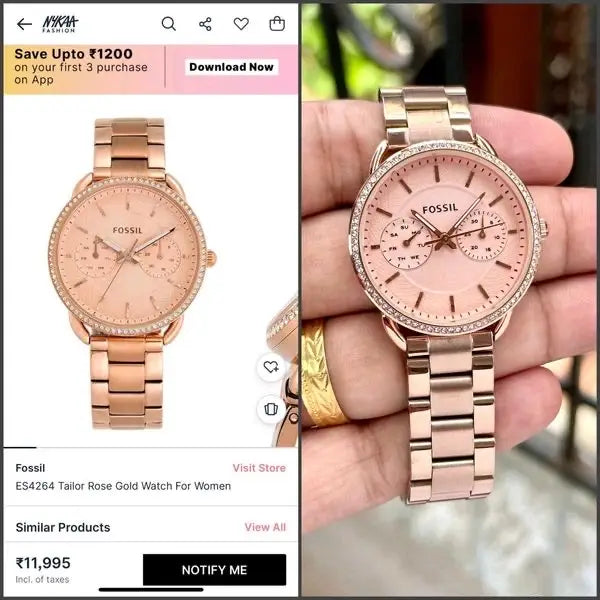 Fossil Tailor Analog For Womens