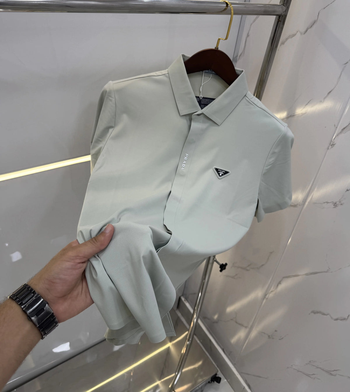 Prad a Milano Green Imported Luxury Shirt