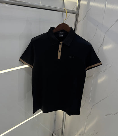 Hugo Bos s Black Logo Work Premium Polo T-shirt