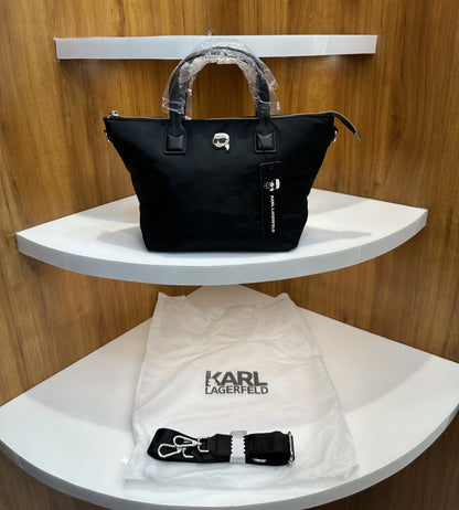 Karl Lagerfel d Luxury Hand Bag Black With Carry Bag k220