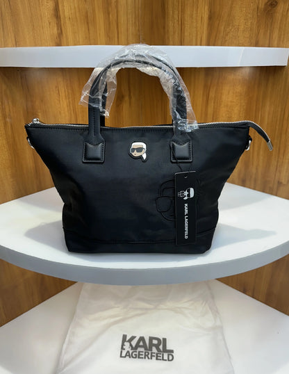 Karl Lagerfel d Luxury Hand Bag Black With Carry Bag k220