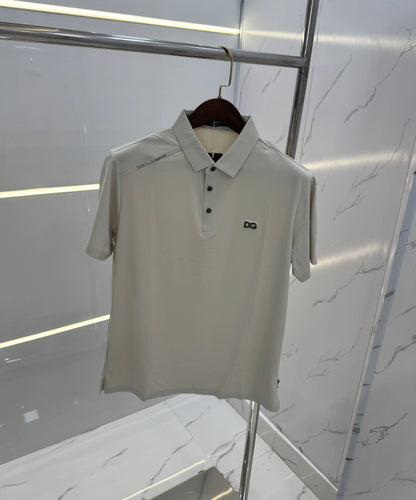 Dolc.e&Gabban.a Cream Luxury Polo T-shirt