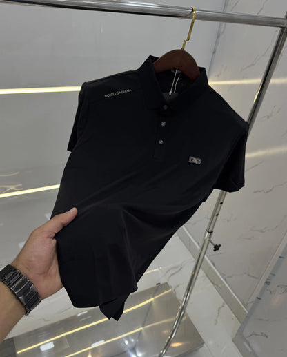 Dolc.e&Gabban.a Black Luxury Polo T-shirt