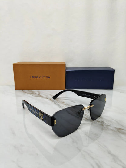 LOUIS VUITTON 58193 BLACK BLUE MONOGRAM
