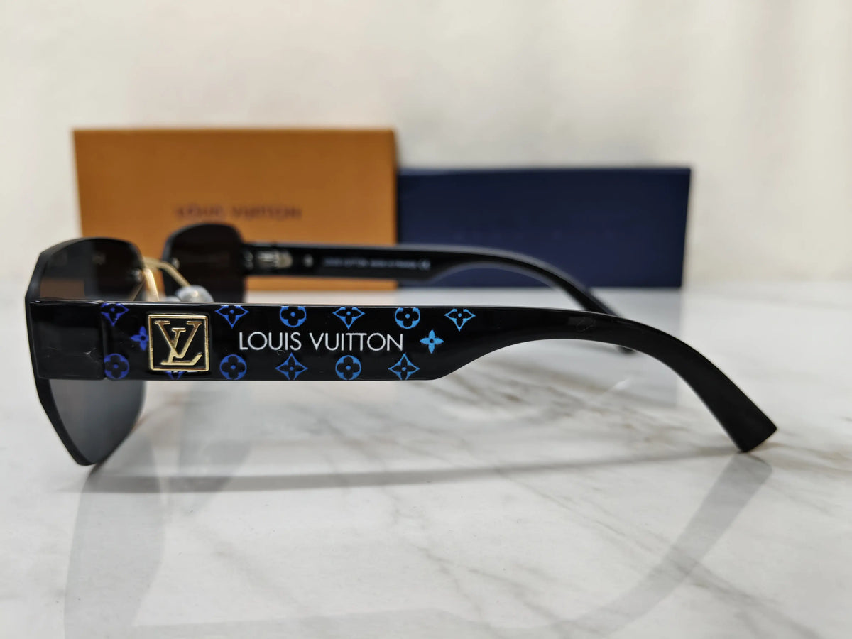 LOUIS VUITTON 58193 BLACK BLUE MONOGRAM